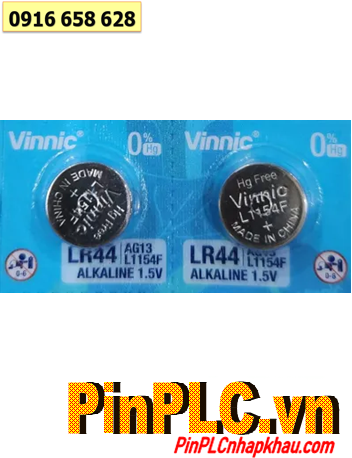 Vinnic L1154F AG13 LR44_Pin đồng hồ 1.5v Alkaline VINNIC L1154F, AG13, LR44, A76 chính hãng